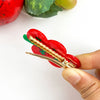 Tomato Acetate Alligator Barrette, Fruit Side Hair Clip: Red - Freshie & Zero Studio Shop
