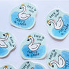 Born To Loaf Swan Sticker - Freshie & Zero Studio Shop