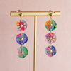 Handpainted Colorful Abstract Dangle Earrings by Jill Makes - Freshie & Zero Studio Shop