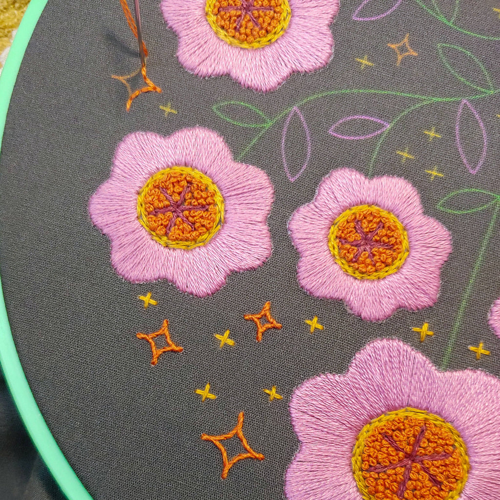Enchanted Floral Embroidery Kit by Cozyblue - Freshie & Zero Studio Shop
