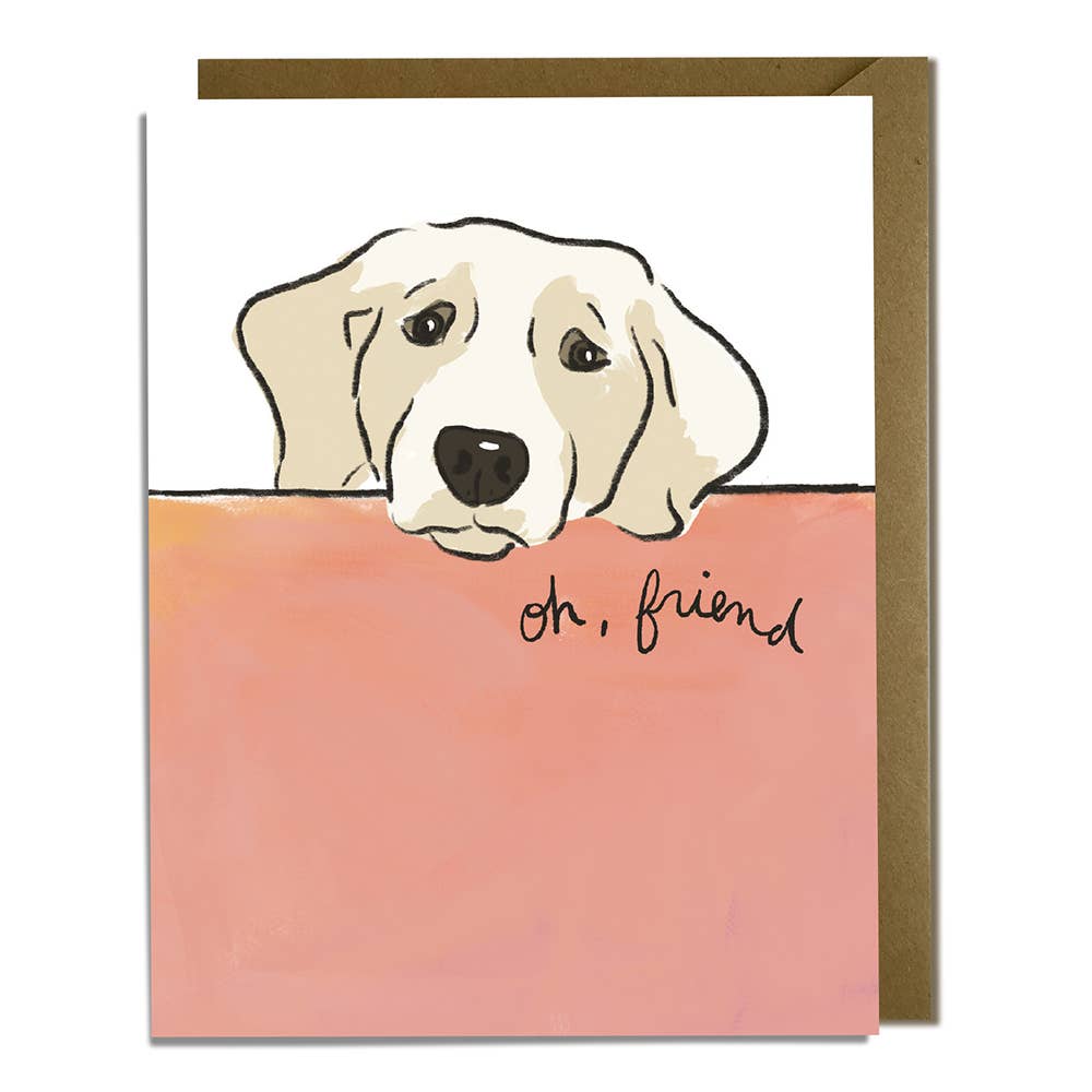 Oh Friend Dog Sympathy Card - Freshie & Zero Studio Shop