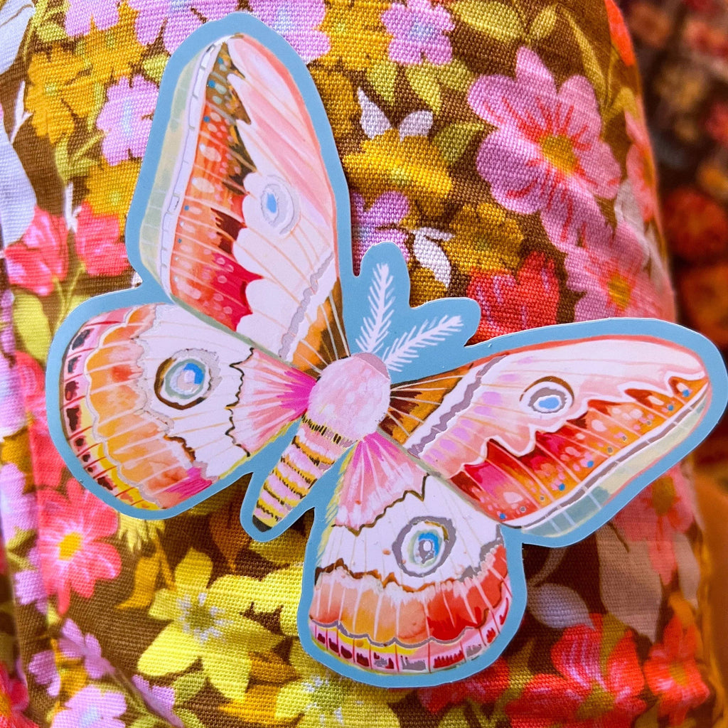 Carnival Moth Sticker Matte - Freshie & Zero Studio Shop