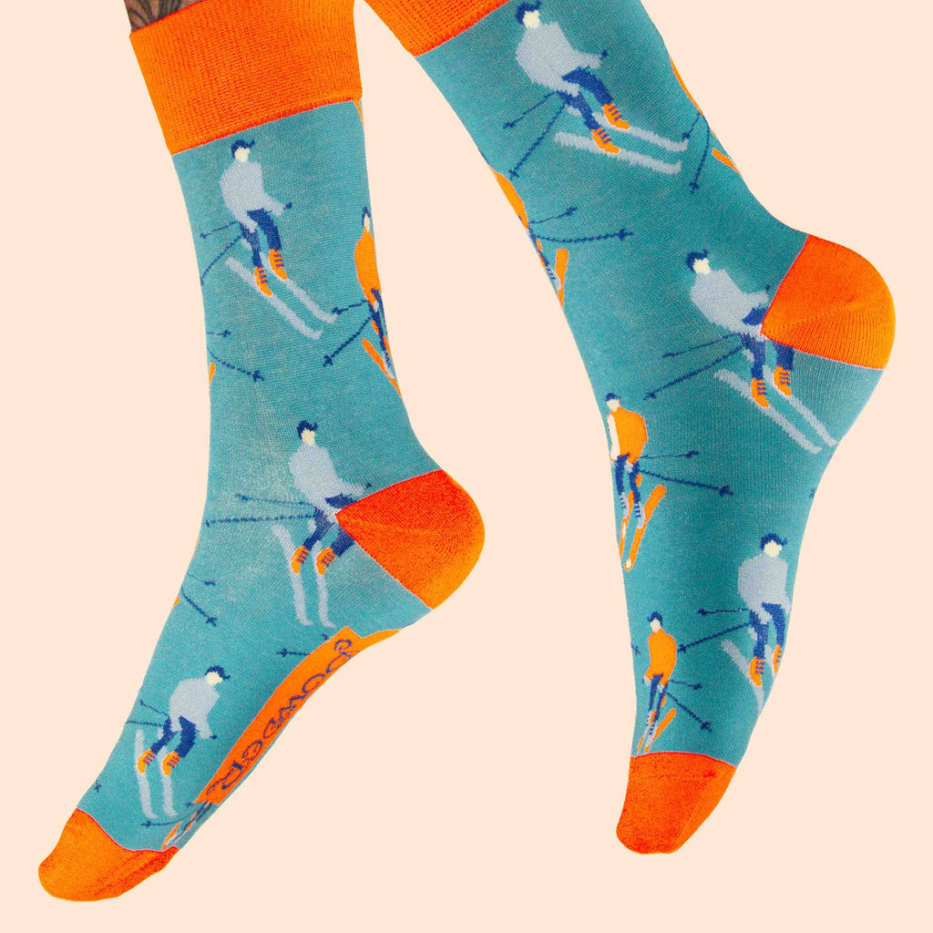 Skiers Men's Socks by Powder - Freshie & Zero Studio Shop