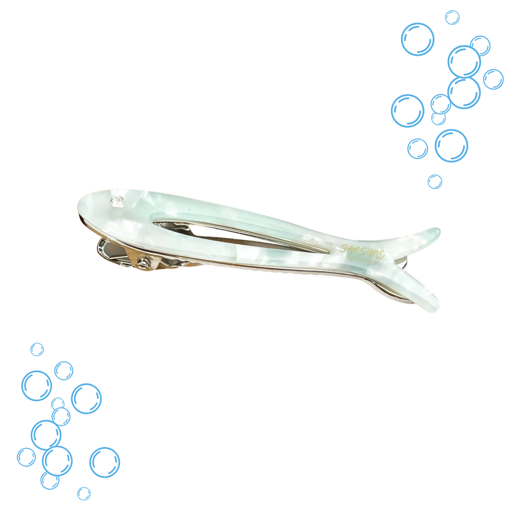 Hollow Fishbone Acetate Hair Clip, Fish Design Duckbill Clip: B - Freshie & Zero Studio Shop