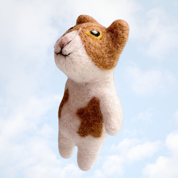 Ginger Cat Felt Finger Puppet - Freshie & Zero Studio Shop