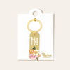 Enamel Floral Keychain - More Coffee Please - Freshie & Zero Studio Shop