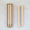 Twisted Taper Candles Set of 2: Cream - Freshie & Zero Studio Shop