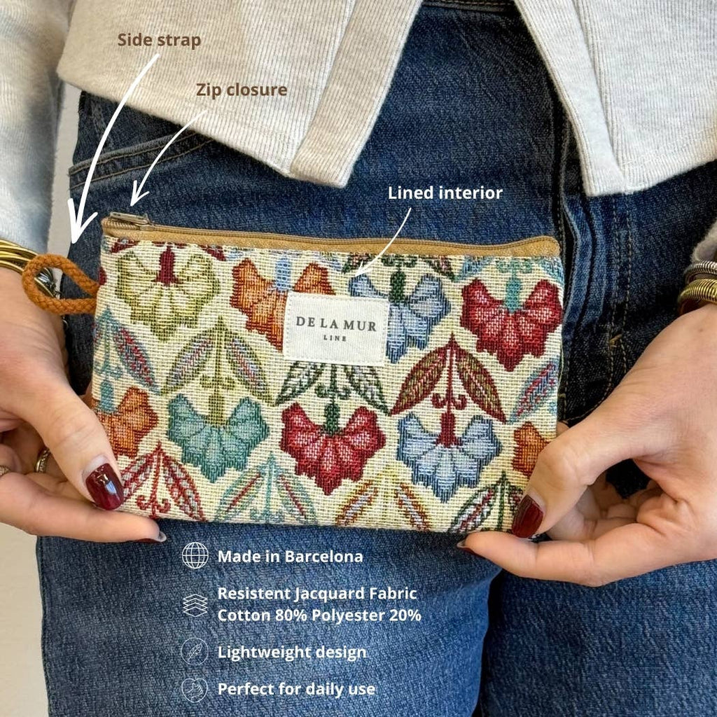 Small Makeup Bag: Flora - Freshie & Zero Studio Shop