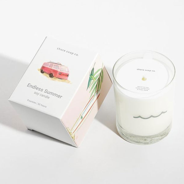 Endless Summer Soy Candle: Bergamot Coconut Amber - Freshie & Zero Studio Shop