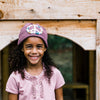 Handmade Knit Purple Peace Baby Beanie: 6-12 Months - Freshie & Zero Studio Shop