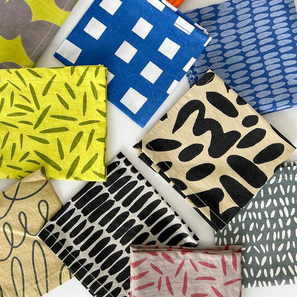 Green Sprinkle Cocktail Napkins - Set of 4 - Freshie & Zero Studio Shop