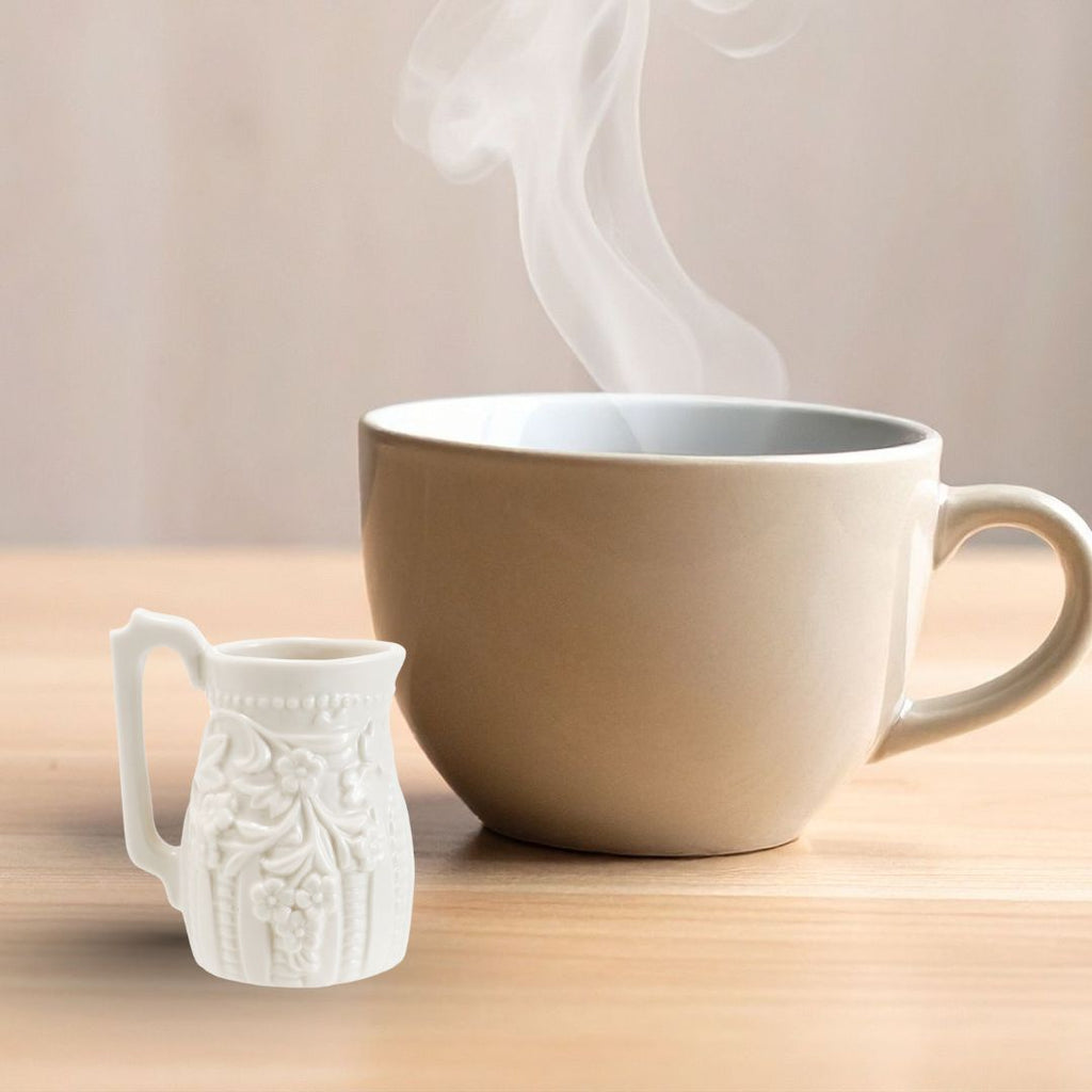 White Vintage Style Mini Creamer - Freshie & Zero Studio Shop