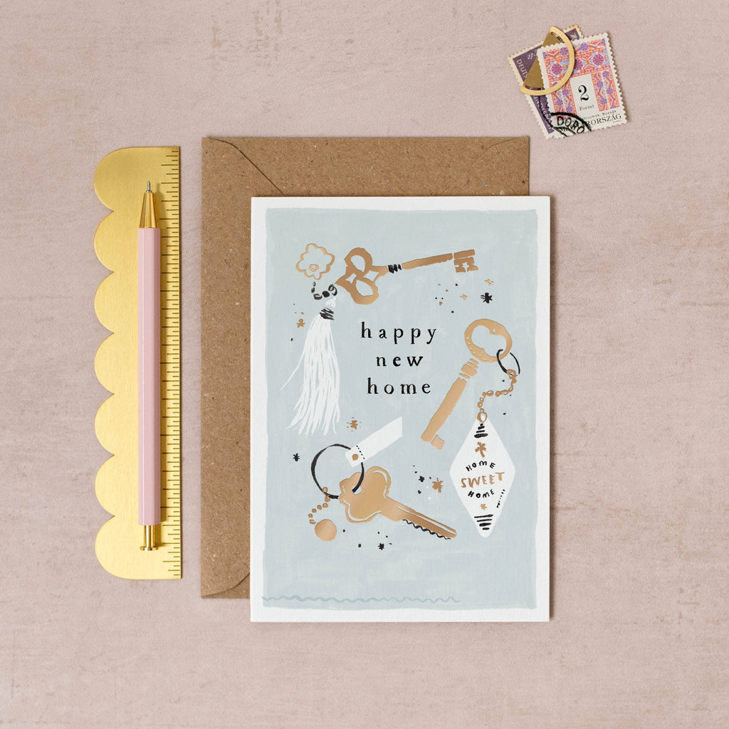 Keys New Home Card | Housewarming Card | New House Card - Freshie & Zero Studio Shop