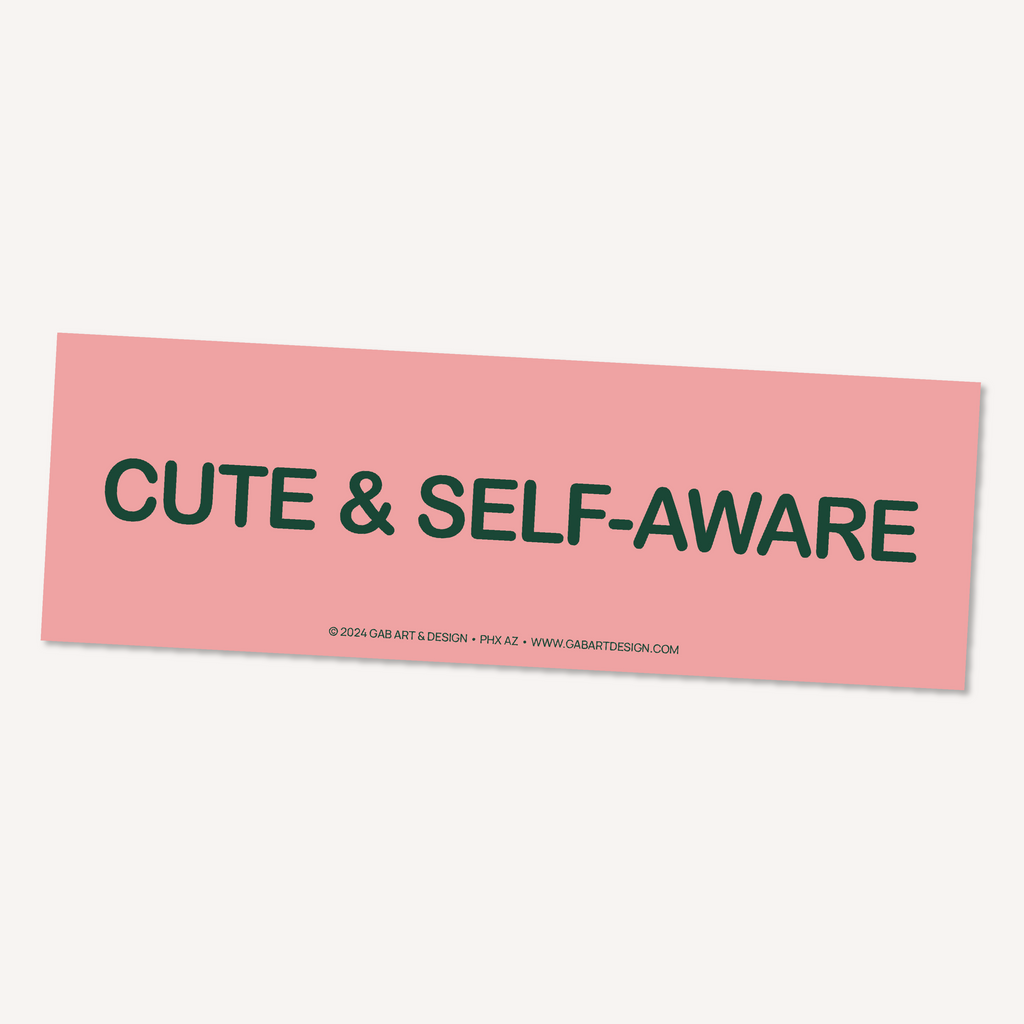 Cute & Self-Aware Bumper Sticker - Freshie & Zero Studio Shop