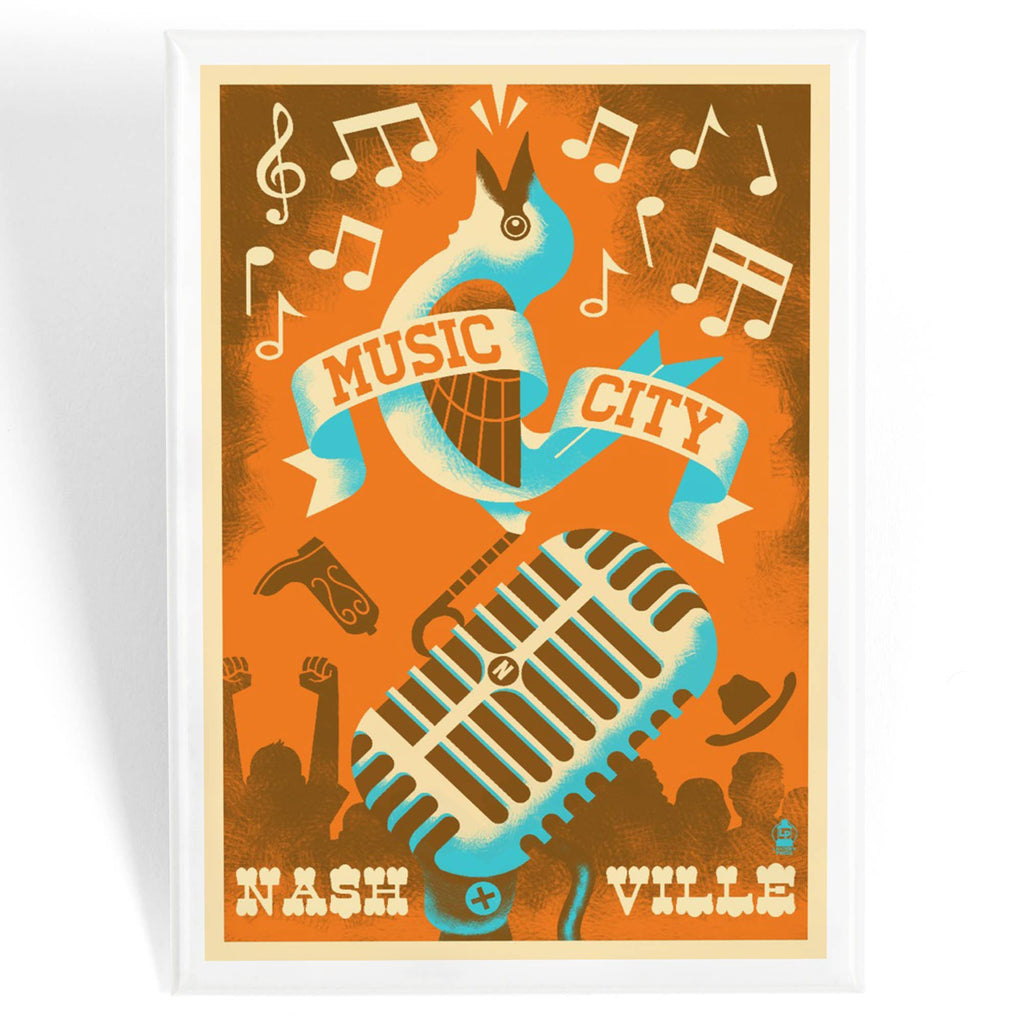 Songbird Music City Nashville Magnet - Freshie & Zero Studio Shop