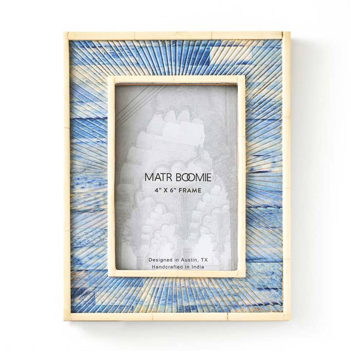 Neela Carved Bone 4x6 Picture Frame - Freshie & Zero Studio Shop