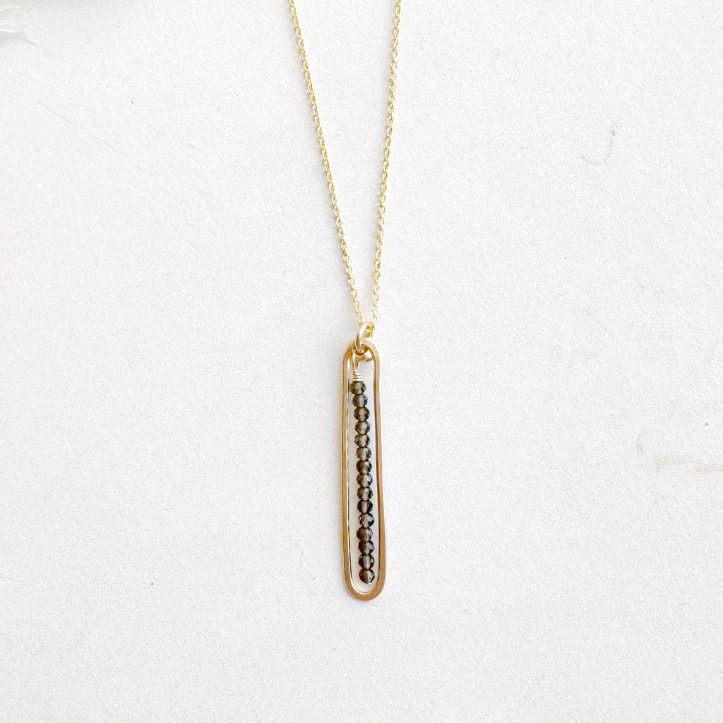 lyric necklace with smoky quartz - Freshie & Zero Studio Shop