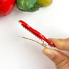 Tomato Acetate Alligator Barrette, Fruit Side Hair Clip: Red - Freshie & Zero Studio Shop