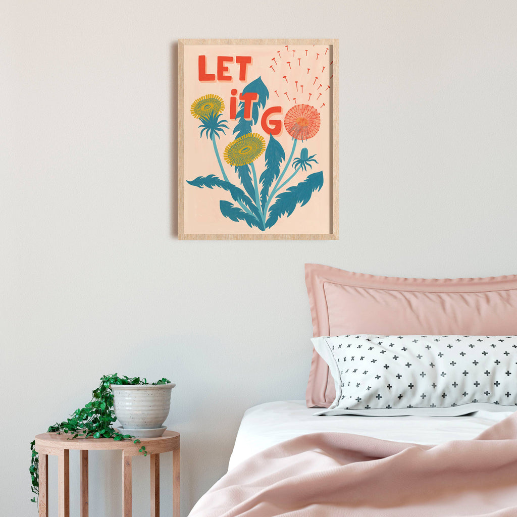 Let it Go Dandelion Art Print - Freshie & Zero Studio Shop