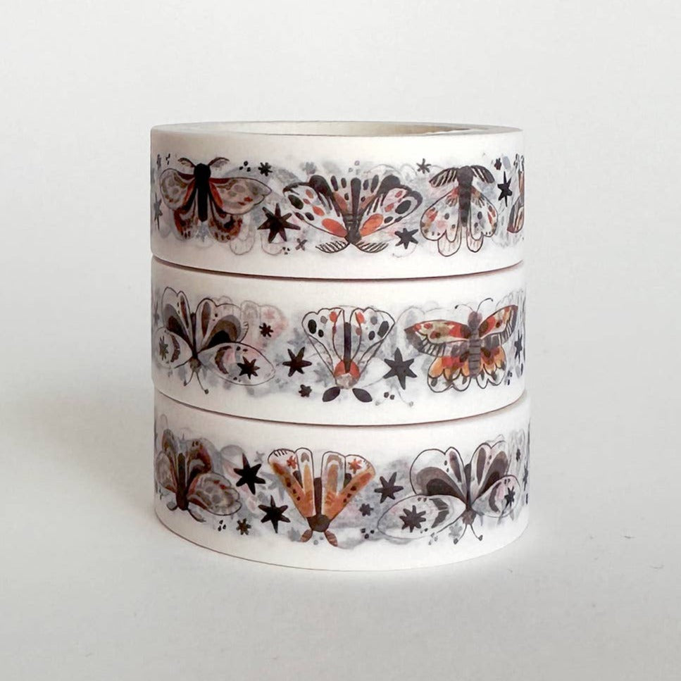 Shelley Couvillion Washi Tape: Moths - Freshie & Zero Studio Shop