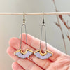 Glossy Lavender Drop Floral Ceramic Earrings with Gold - Freshie & Zero Studio Shop