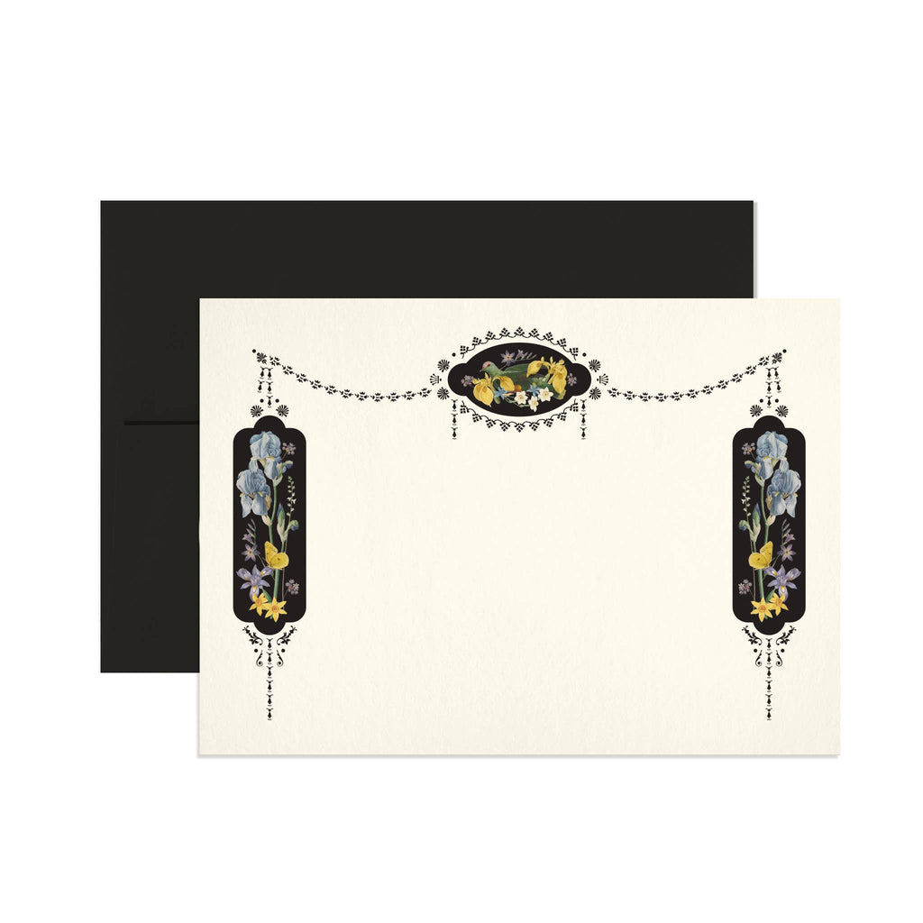 Black Bouquet Notecard Set - Freshie & Zero Studio Shop