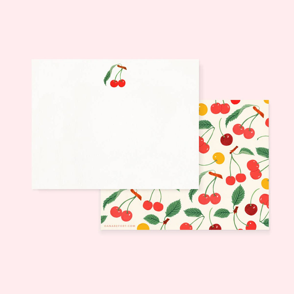 CHERRY Notecards | Set of 4 - Freshie & Zero Studio Shop