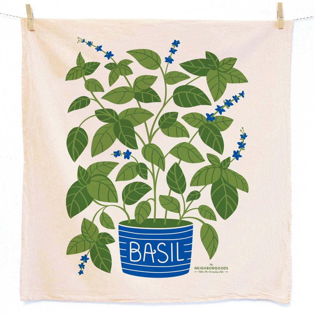 TOMATO BASIL (Tomato, Basil) - Tea Towel Set of 2 - Freshie & Zero Studio Shop