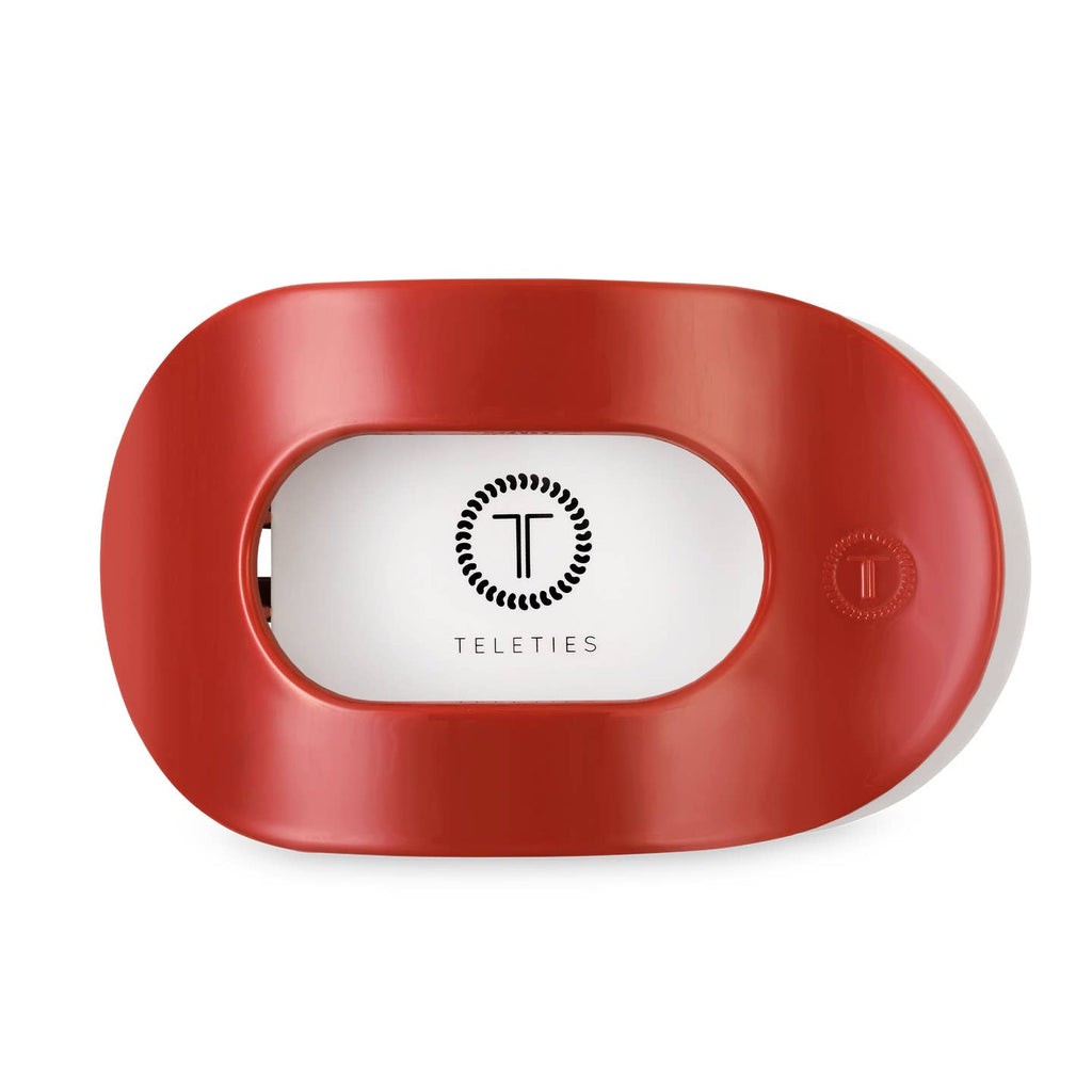 Tomato Red Teleties Flat Round Hair Clip - Freshie & Zero Studio Shop