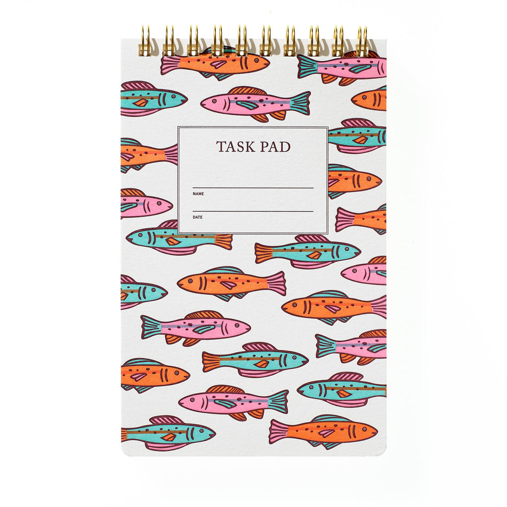 Colorful Fish: Task Pad Notebook by Shorthand Press - Freshie & Zero Studio Shop