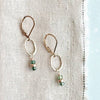 tidal green gemstone drop earrings - Freshie & Zero Studio Shop