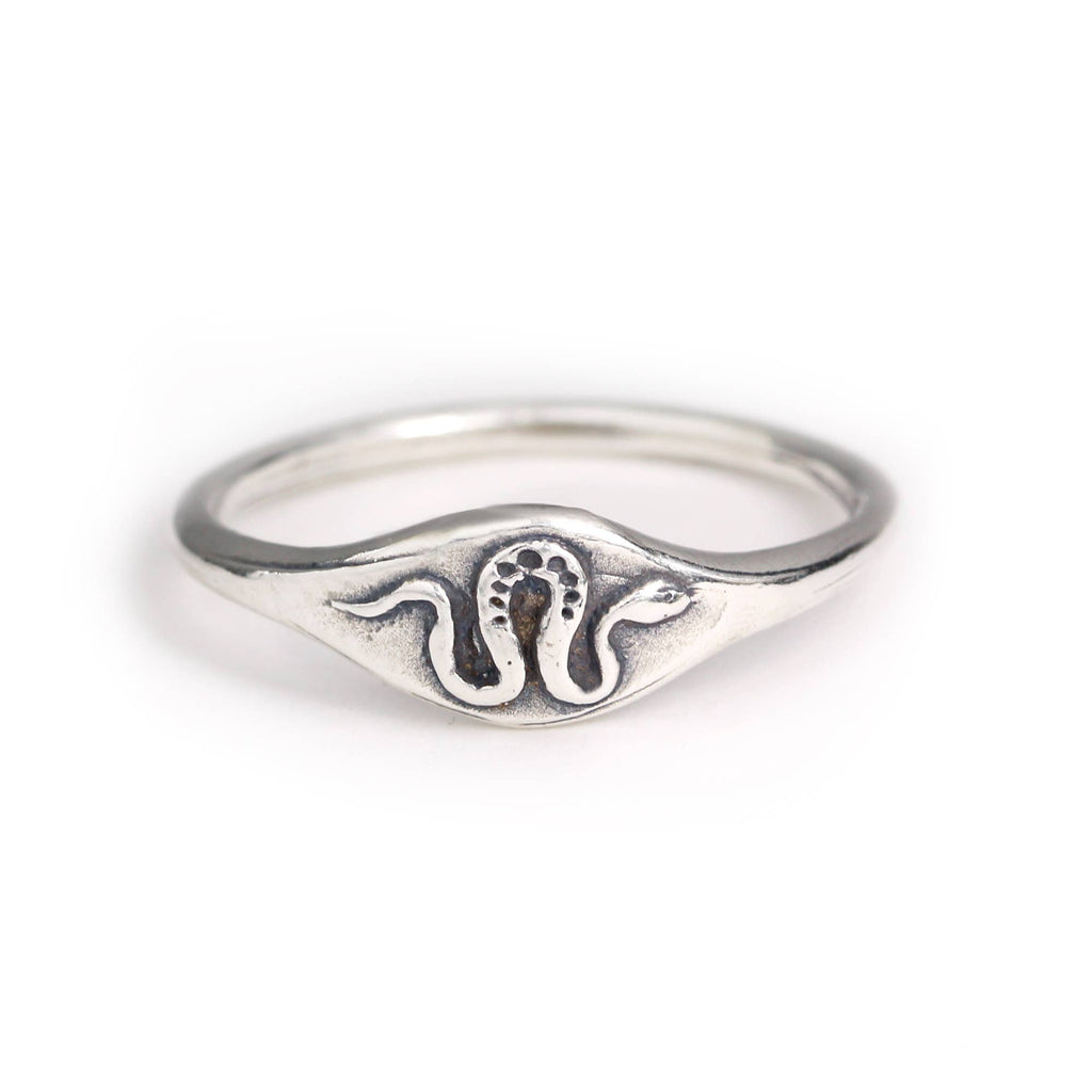 Snake Signet Ring: Bronze / Size 8 - 57.0mm - Freshie & Zero Studio Shop