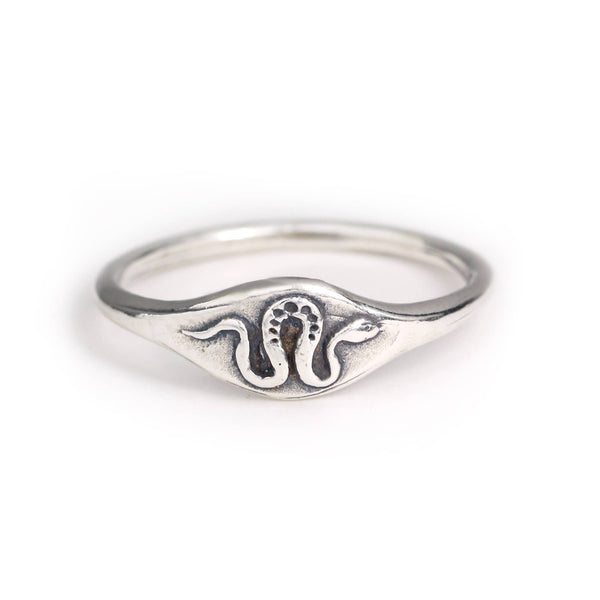 Snake Signet Ring: Bronze / Size 8 - 57.0mm - Freshie & Zero Studio Shop