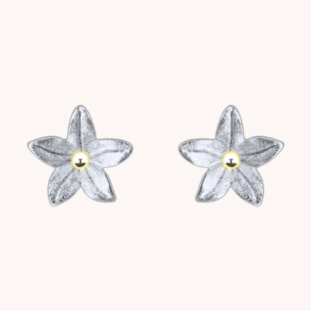 Summer Lily Sterling Silver Stud Earrings - Freshie & Zero Studio Shop