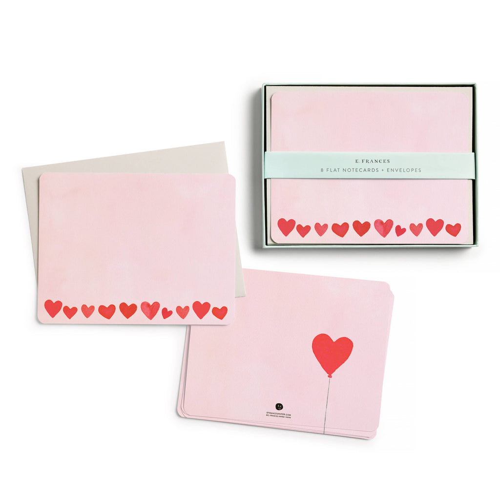 Mini Hearts Blush Flat Note Set by E. Frances Paper - Freshie & Zero Studio Shop