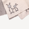 Organic Cotton Jacquard Sweater Knit Baby Blanket: Bunny - Freshie & Zero Studio Shop