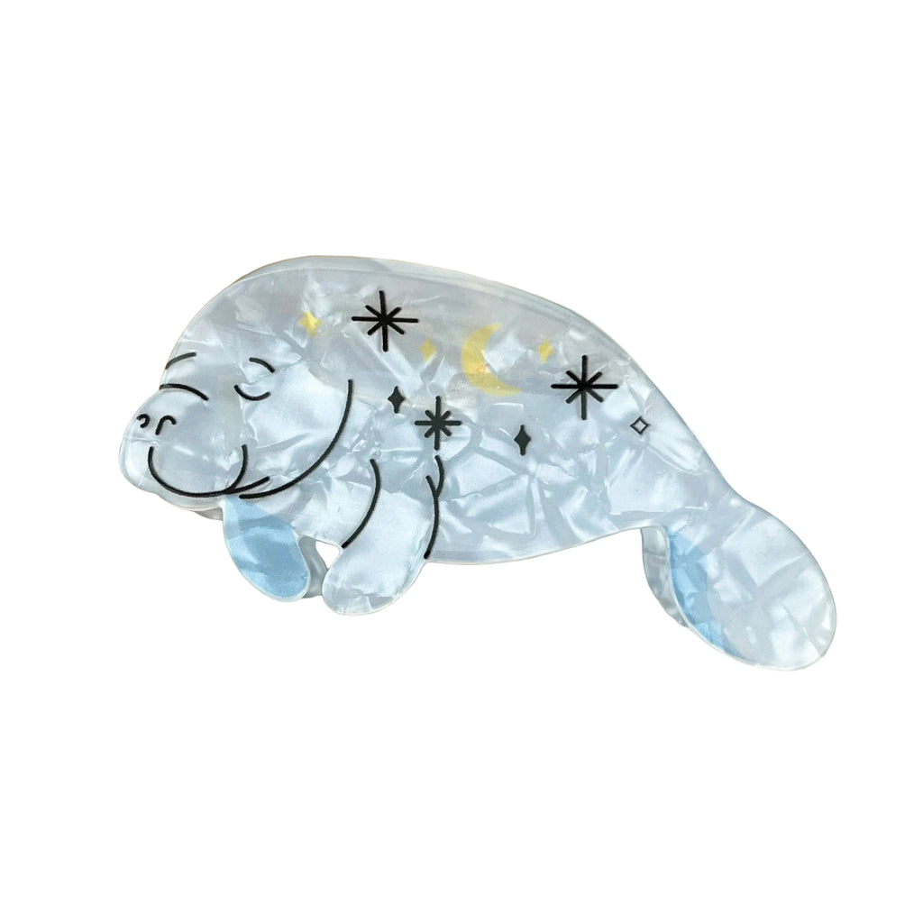 Cute Ocean Creature Hair Clips – Squid, Fish & Manatee: Manatee - Freshie & Zero Studio Shop