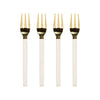 White and Gold Dessert Fork Set By Danica Heirloom - Freshie & Zero Studio Shop