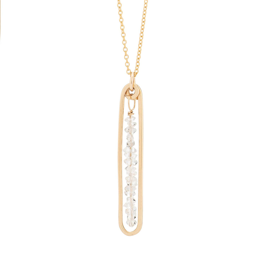 Lyric Necklace with Herkimer Diamonds - Freshie & Zero Studio Shop