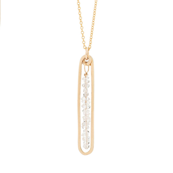 Lyric Necklace with Herkimer Diamonds - Freshie & Zero Studio Shop