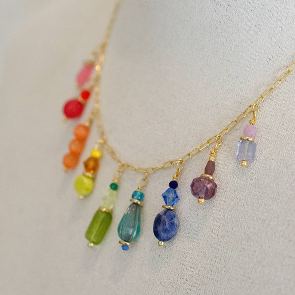 Rainbow Charm Necklace - Mosaic - Freshie & Zero Studio Shop