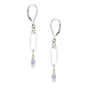 Silver Argan Drop Earrings - lavender + green - Freshie & Zero Studio Shop