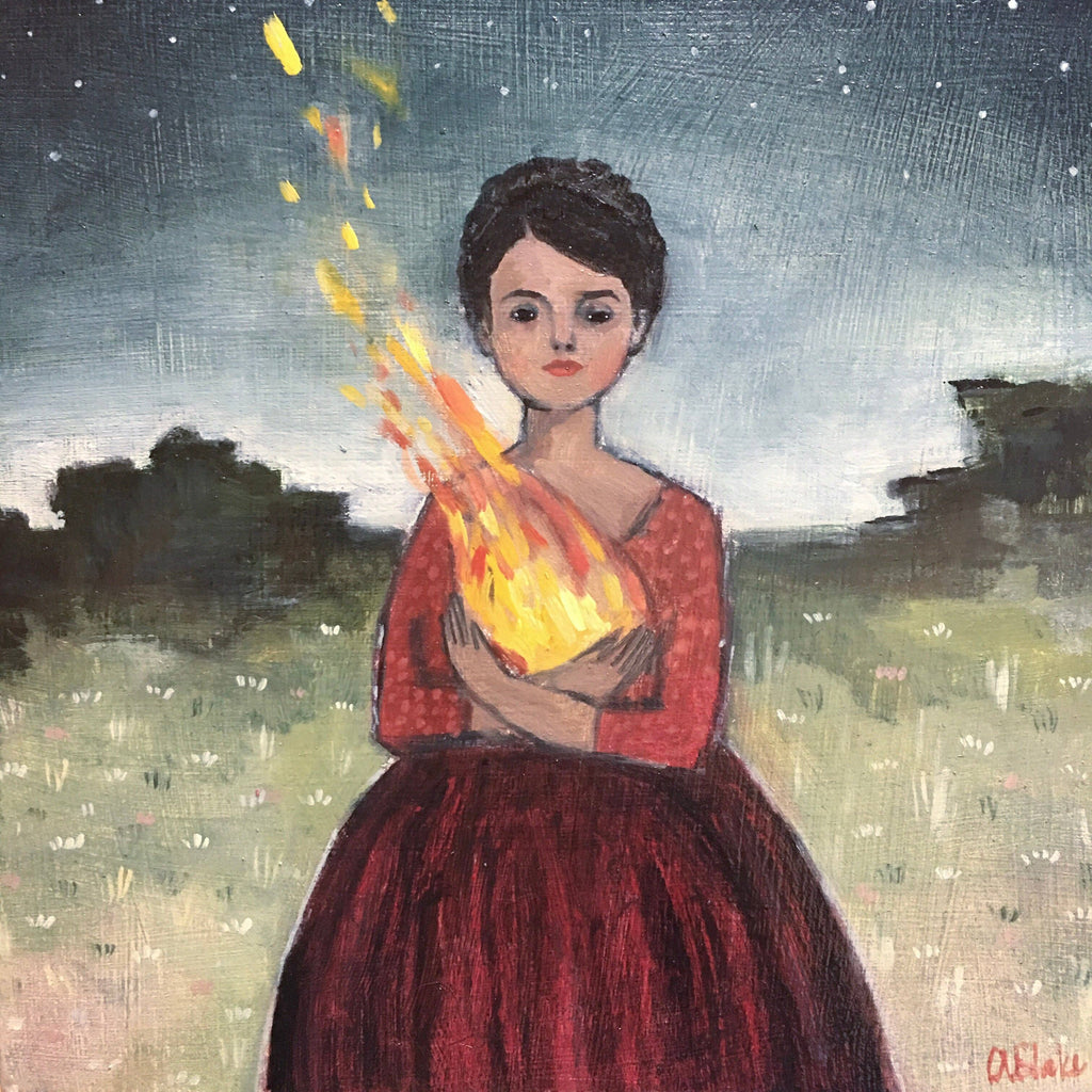 Her heart was made of fire - Amanda Blake Print: 8 x 10 - Freshie & Zero Studio Shop