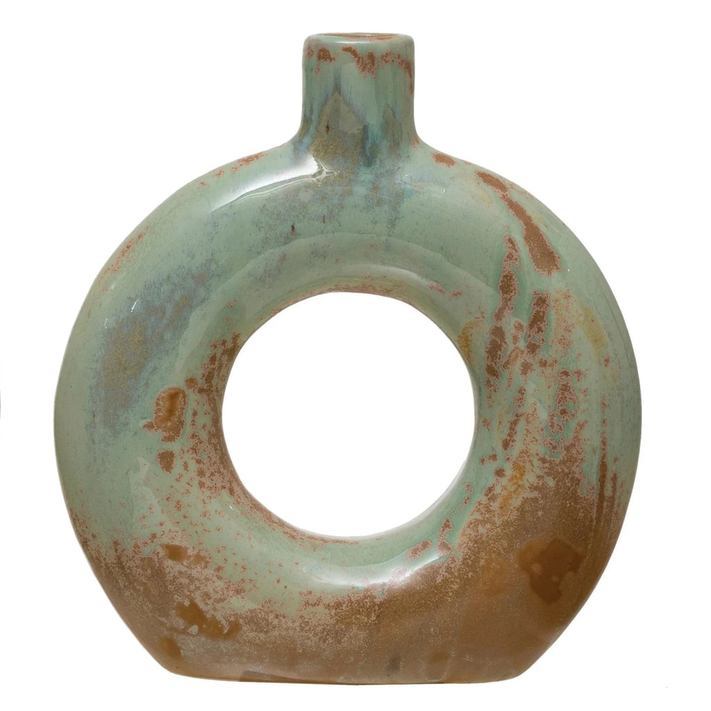 Stoneware Cut Out Vase - Celadon - Freshie & Zero Studio Shop