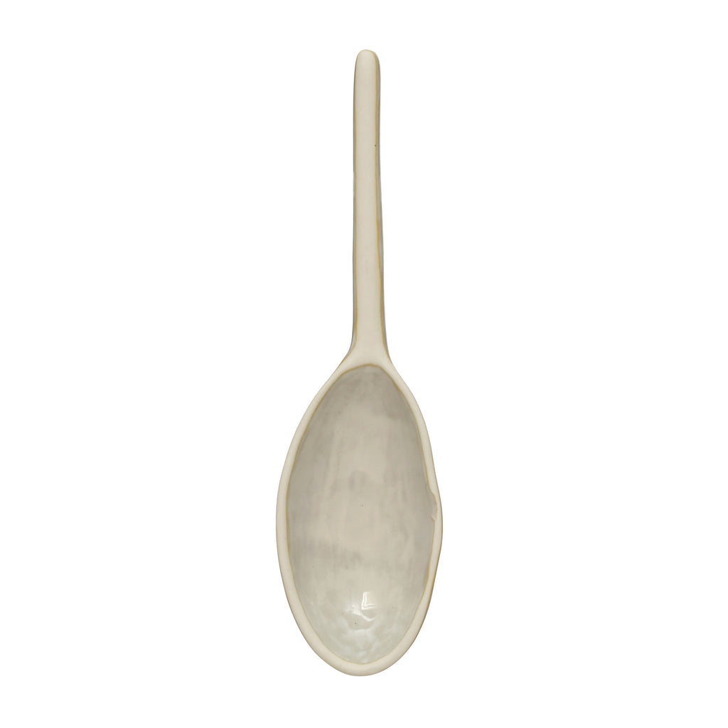 White Stoneware Serving Spoon - Freshie & Zero Studio Shop