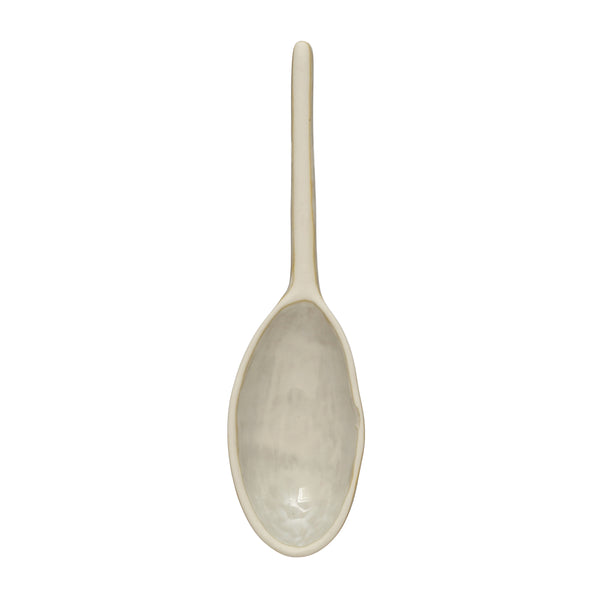 White Stoneware Serving Spoon - Freshie & Zero Studio Shop