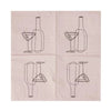 Pink Martini Glass Cocktail Napkins - Freshie & Zero Studio Shop