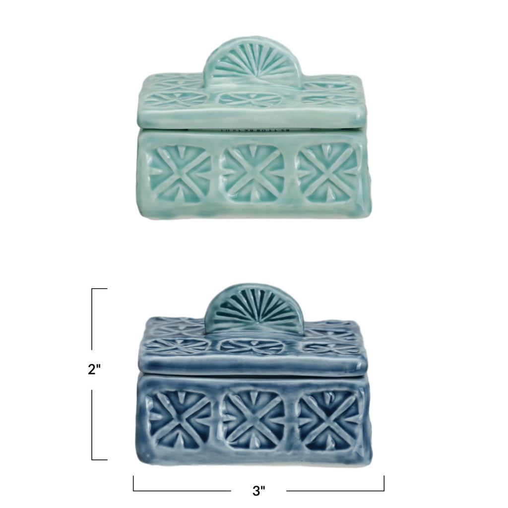 Stamped Stoneware Salt Cellar - Freshie & Zero Studio Shop