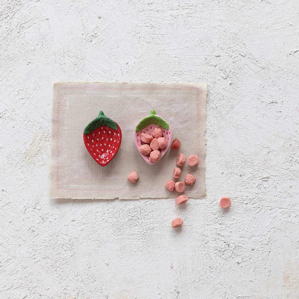 Ceramic Strawberry Tiny Trinket Dish - Freshie & Zero Studio Shop