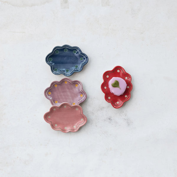 Stoneware Scalloped Trinket Dish - Freshie & Zero Studio Shop